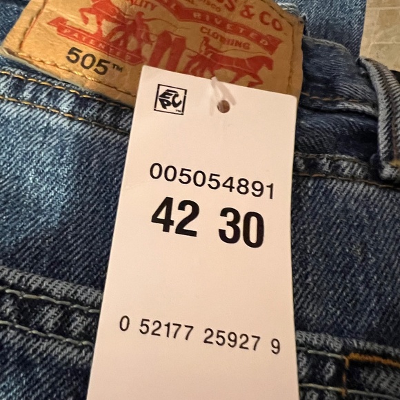 Levi 505 Jeans 100% Cotton 5 Pocket Classic Fit - Picture 4 of 7
